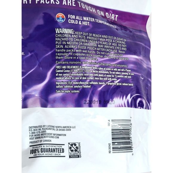 Open Nature Liquid Laundry Packs Fights Stains Lavender Scent 45 Pack Detergent - Picture 8 of 10